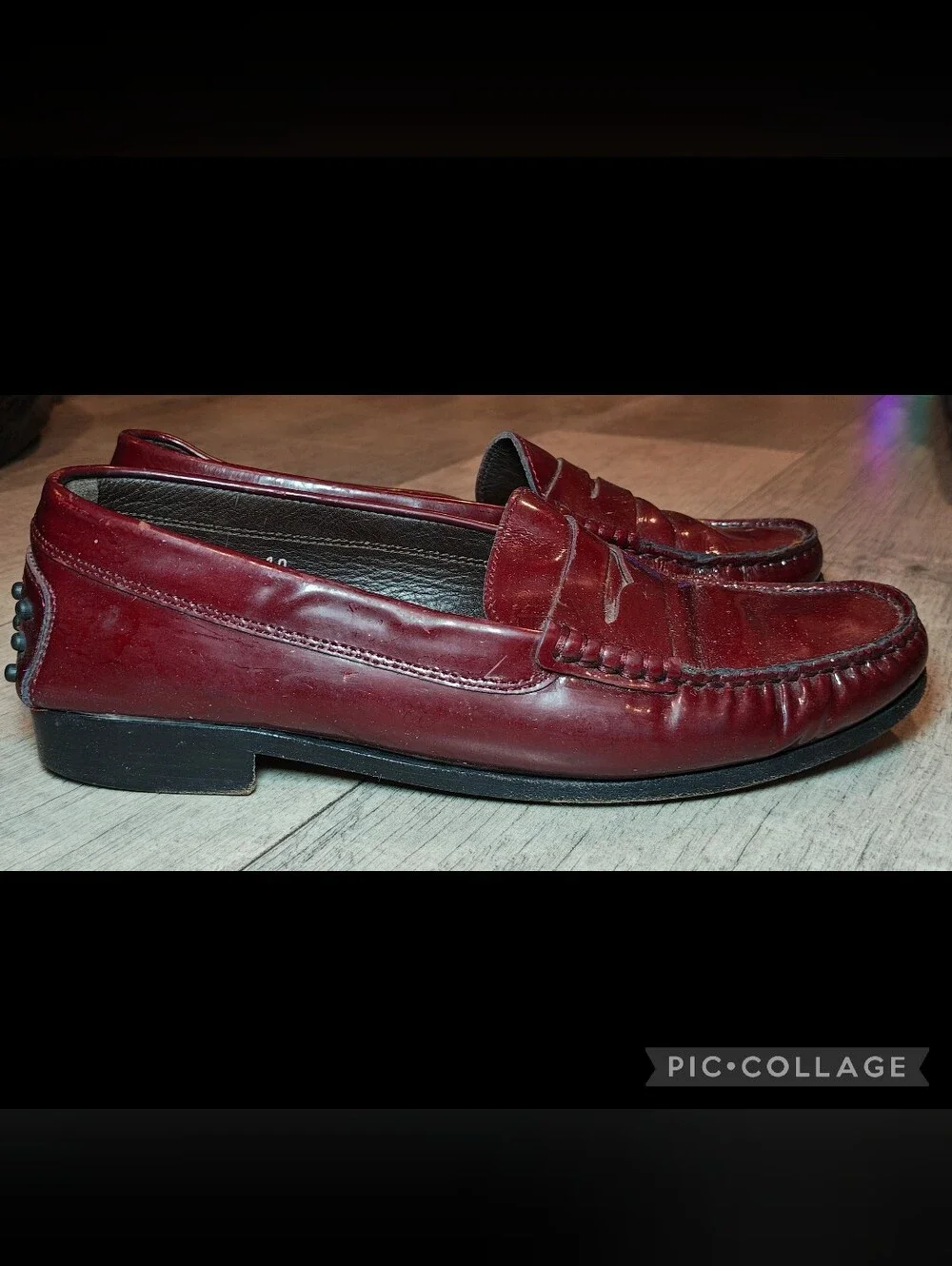 🩸Vintage TOD'S Ox Blood Red Leather Pebble Wrapped Penny Loafers🩸